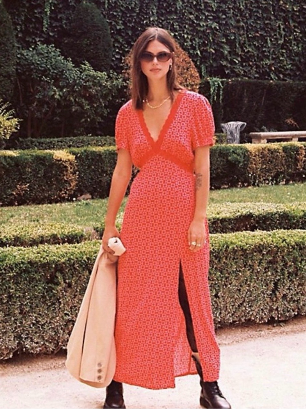 Free People Marley Maxi Dress Red Size Large